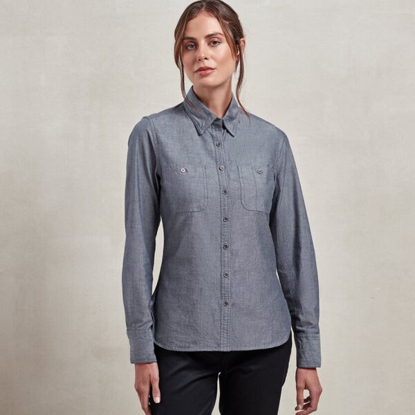 Women’s Chambray shirt, organic and Fairtrade certified Thumbnail